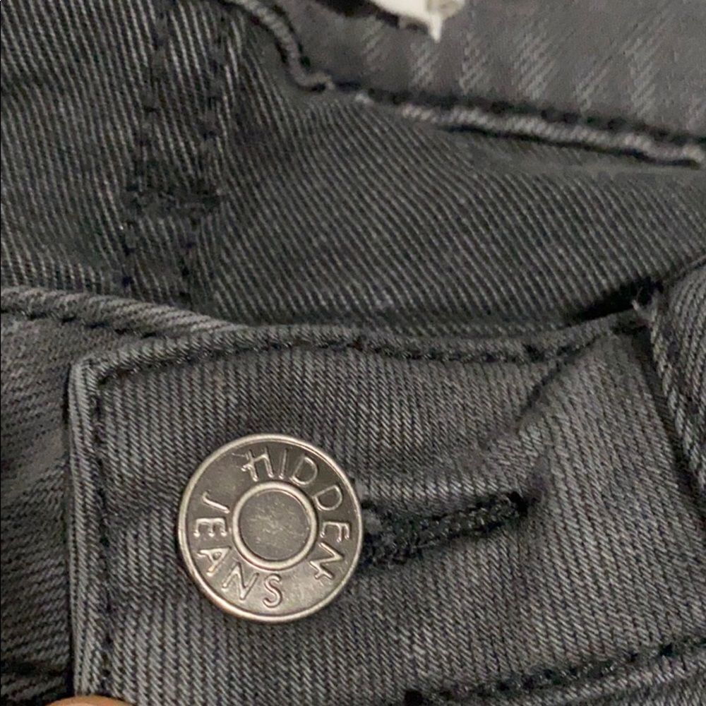 HIDDEN Grey Wash Skinny distressed Raw HEM JEANS size 27 - Picture 9 of 12